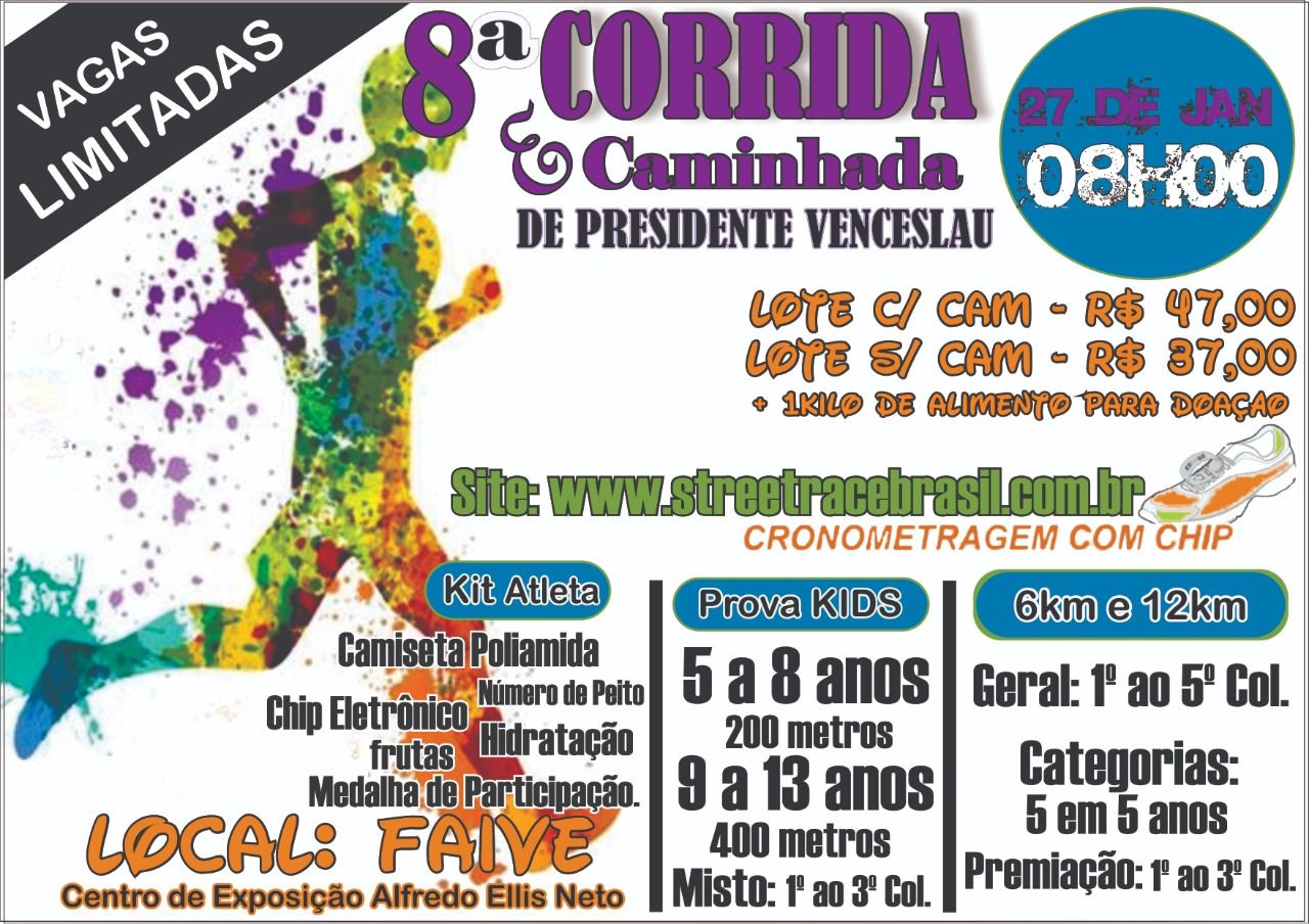 8ª CORRIDA E CAMINHADA P. VENCESLAU