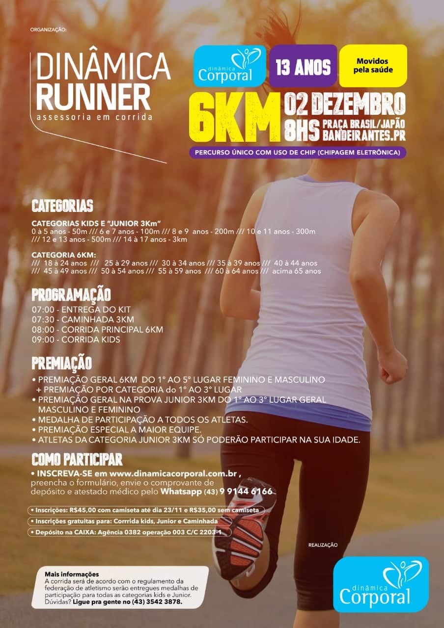 CORRIDA PEDESTRE DINÂMICA RUNNER