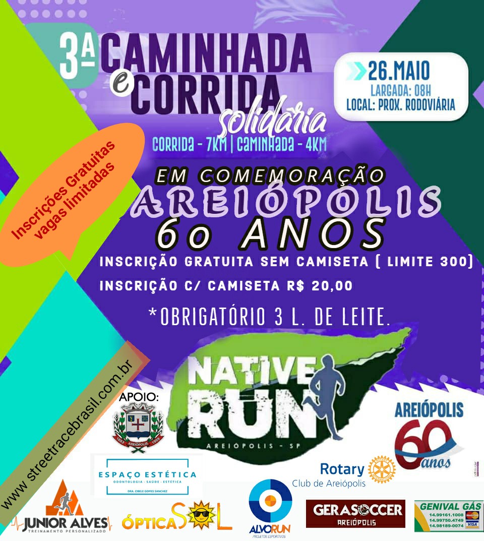 3ª CAMINHADA E CORRIDA SOLIDARIA