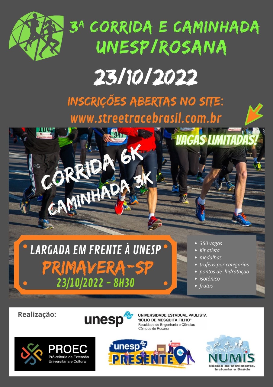 3º CORRIDA E CAMINHADA UNESP ROSANA