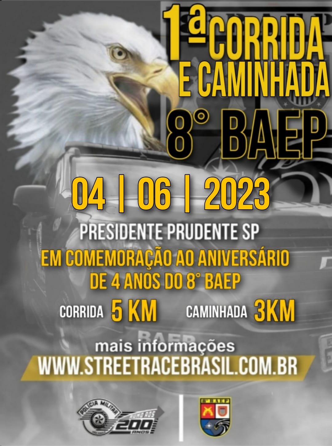 1º CORRIDA E CAMINHADA 8º BAEP