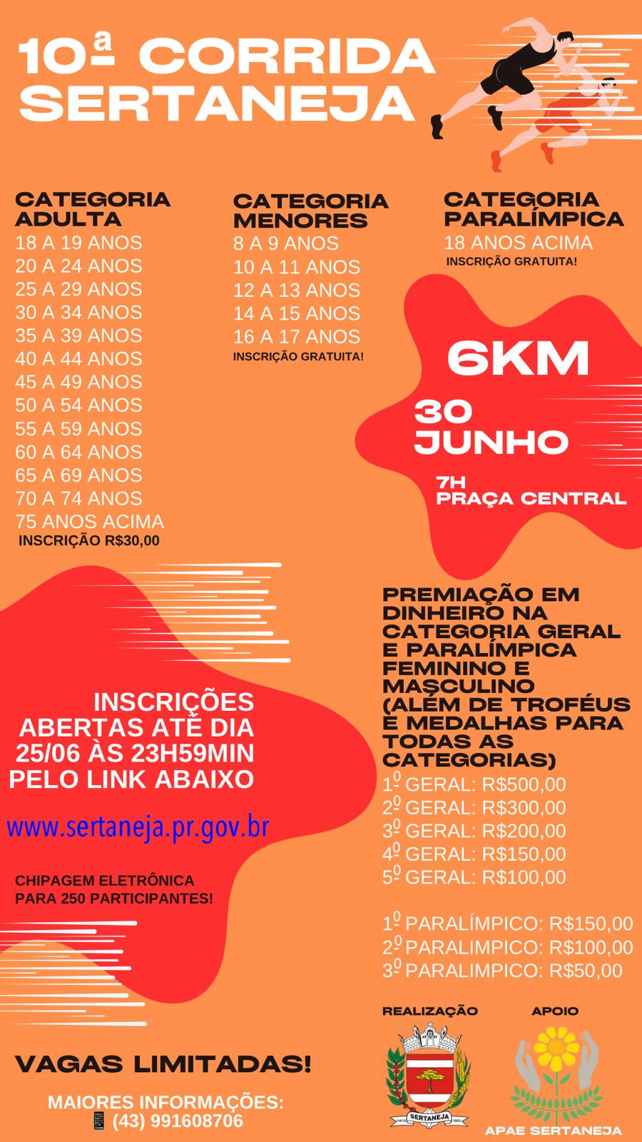 10º CORRIDA PEDESTRE DE SERTANEJA 2024