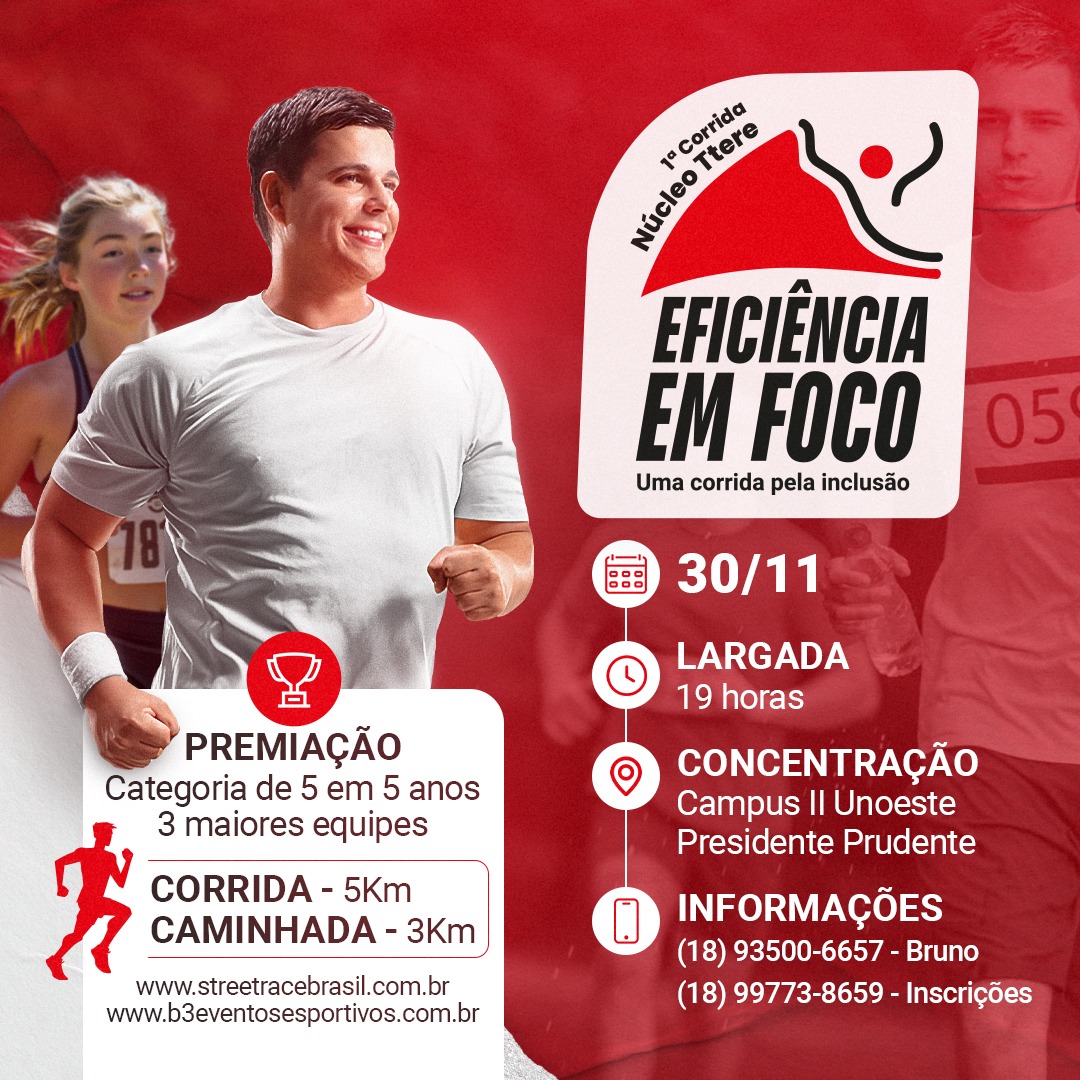 1º CORRIDA NUCLEO TTERE – EFICIÊNCIA EM FOCO