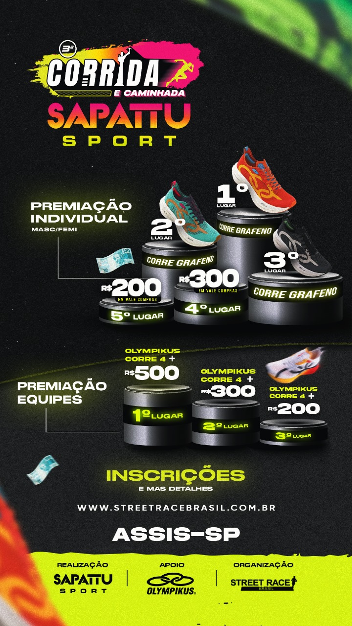 3º CORRIDA E CAMINHADA SAPATTU SPORT