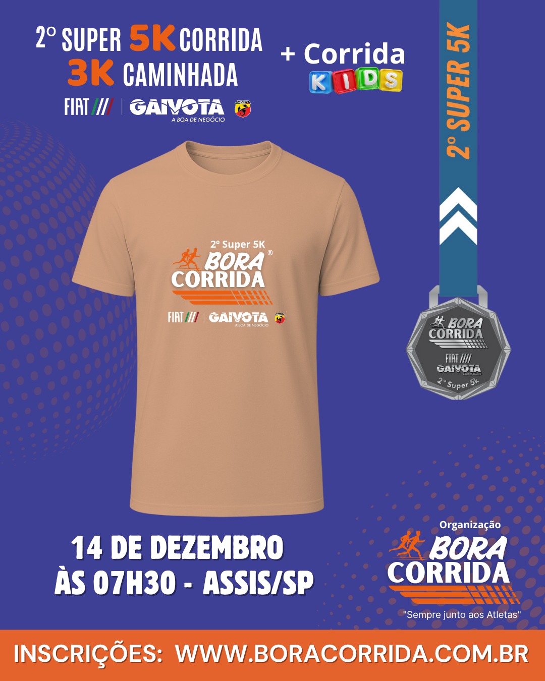 2° SUPER 5K BORA CORRIDA - Camiseta