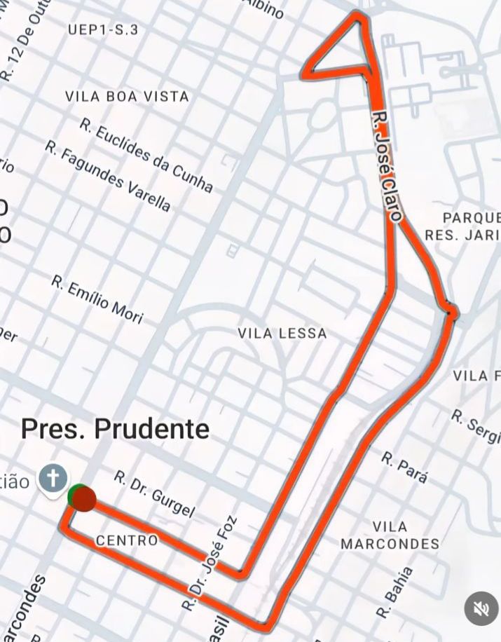 1º CORRIDA E CAMINHADA DO 18º BPM/I (FORÇA TÁTICA DE PRESIDENTE PRUDENTE) - Mapa
