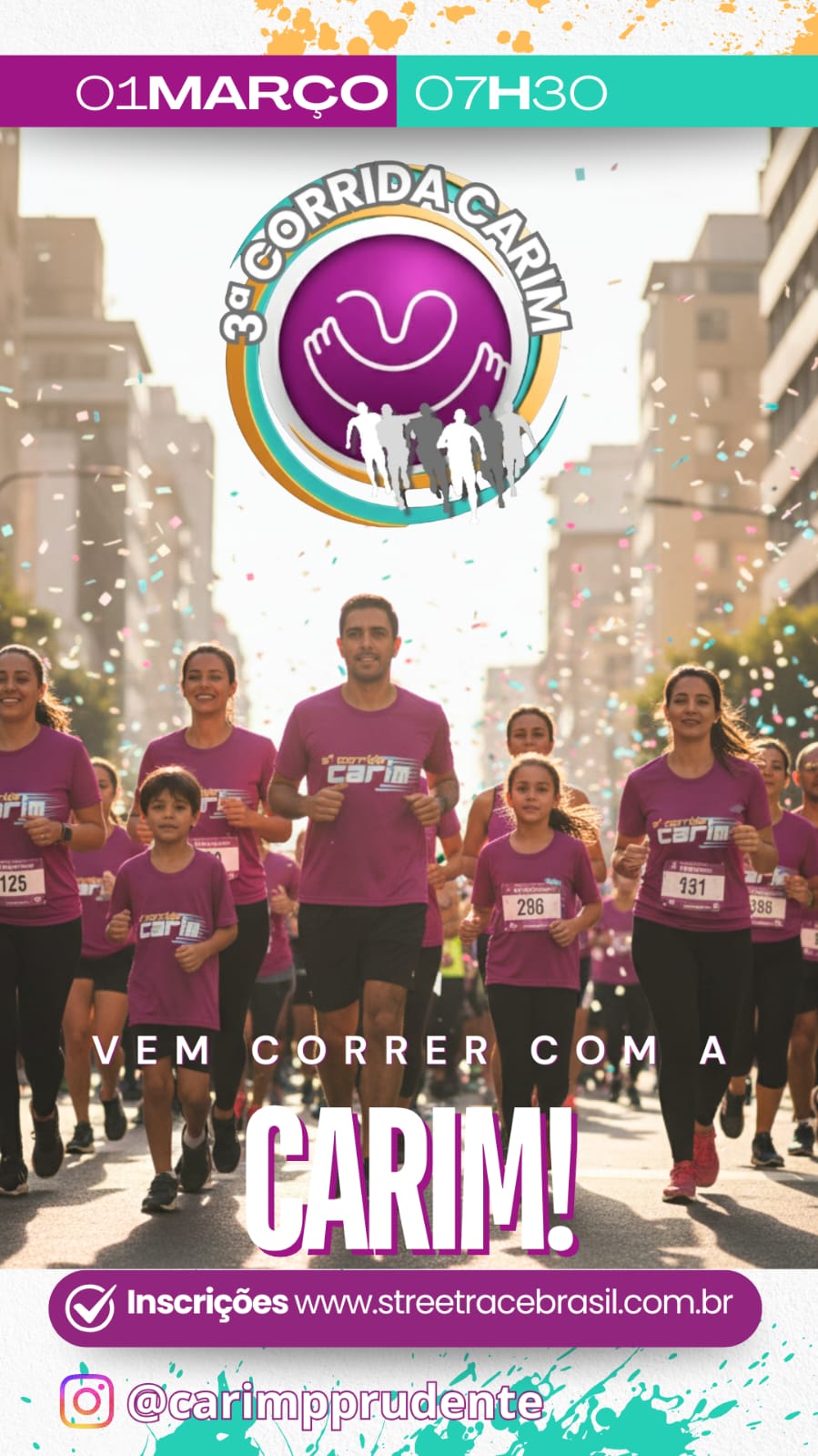3º CORRIDA E CAMINHADA INCLUSIVA DA CARIM