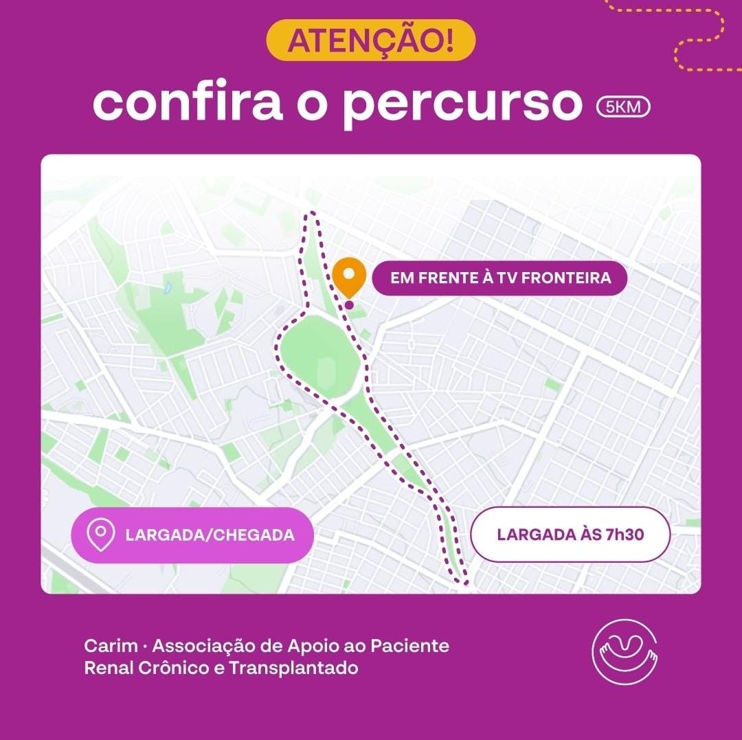 3º CORRIDA E CAMINHADA INCLUSIVA DA CARIM - Mapa