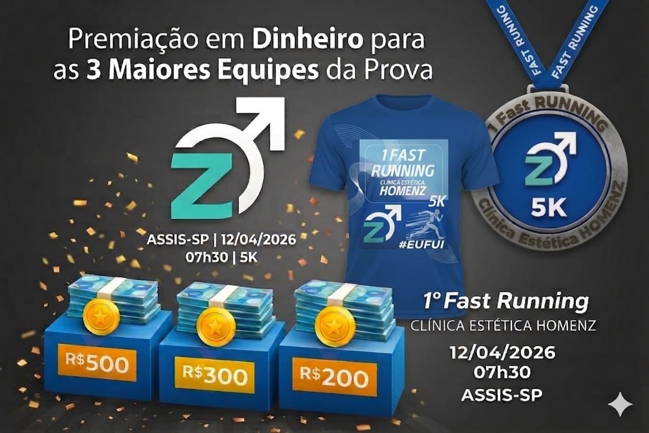 1ª CORRIDA DE RUA CLÍNICA ESTÉTICA HOMENZ - Camiseta
