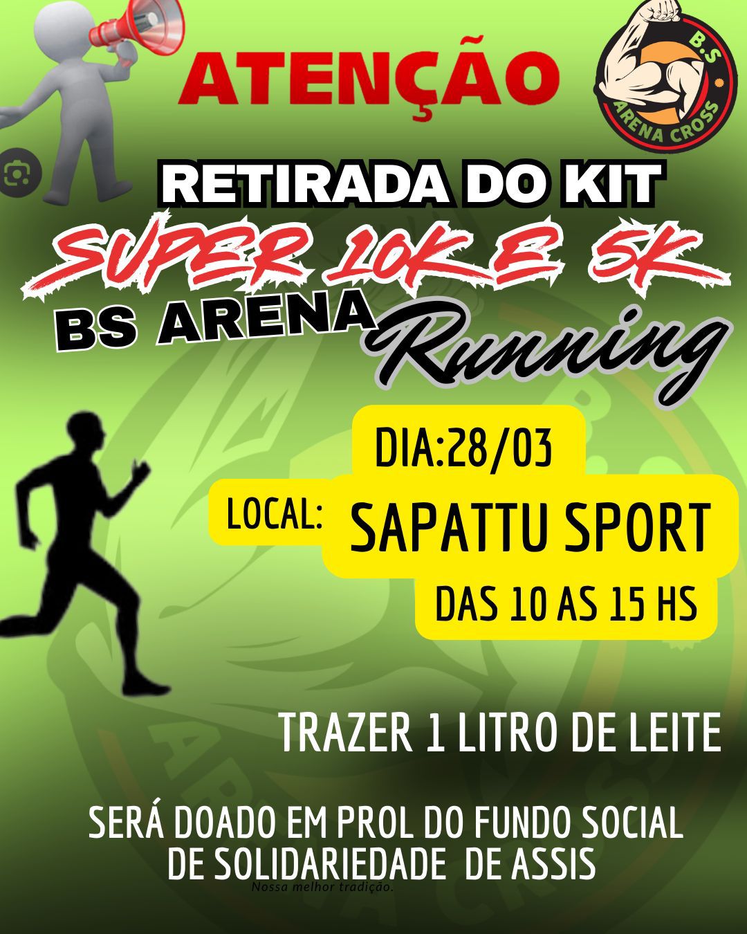 1ª BS ARENA  5K 10K RUNNING - Kit