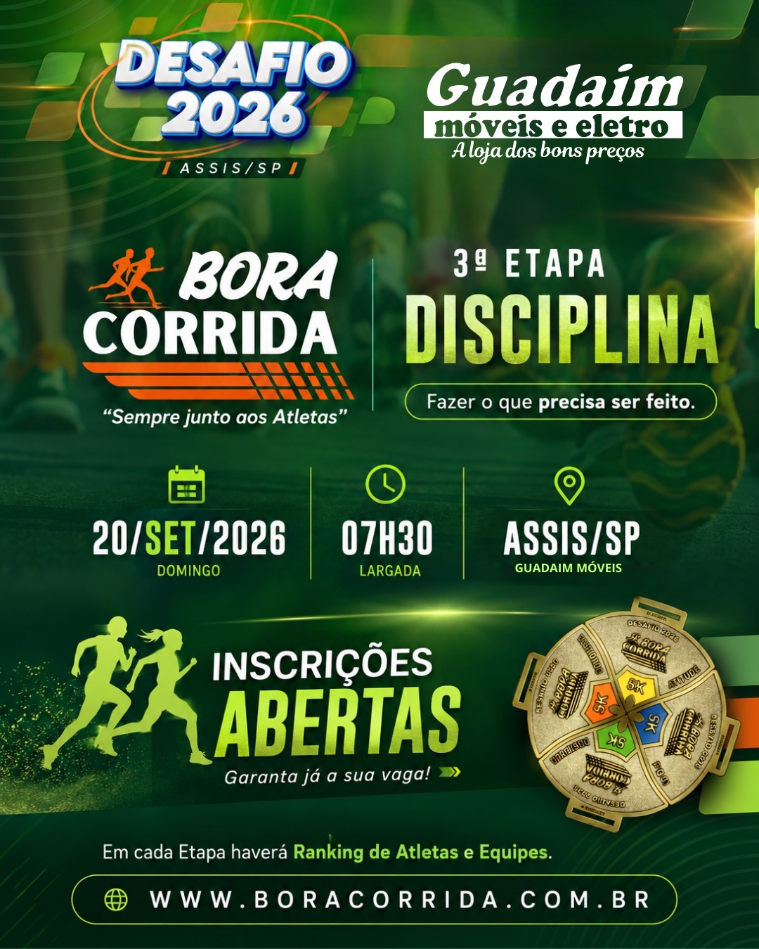 DESAFIO 2026 BORA CORRIDA 3ª ETAPA DISCIPLINA