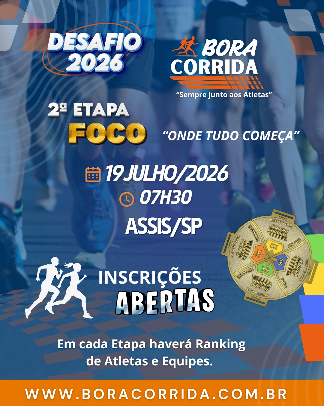 DESAFIO 2026 BORA CORRIDA  2ª ETAPA FOCO