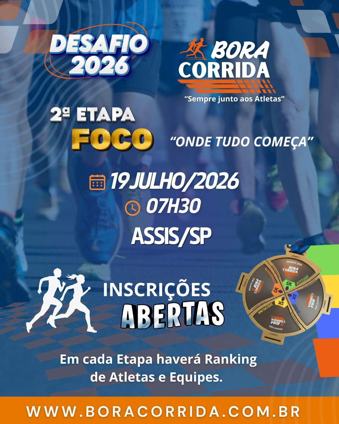 DESAFIO 2026 BORA CORRIDA  2ª ETAPA FOCO