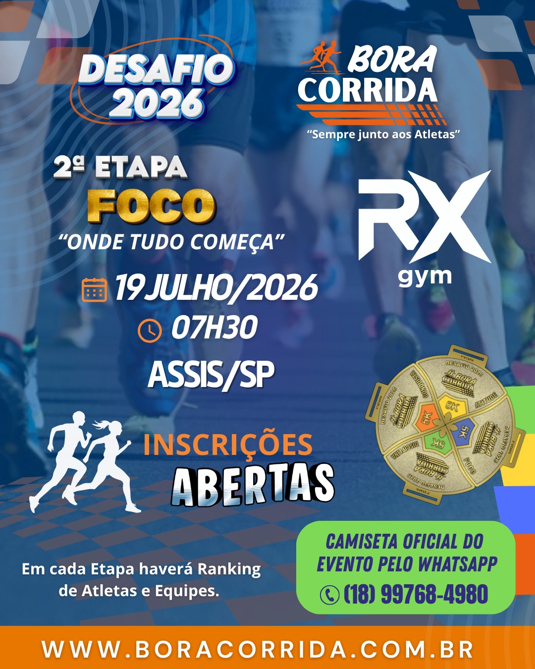 DESAFIO 2026 BORA CORRIDA  2ª ETAPA FOCO