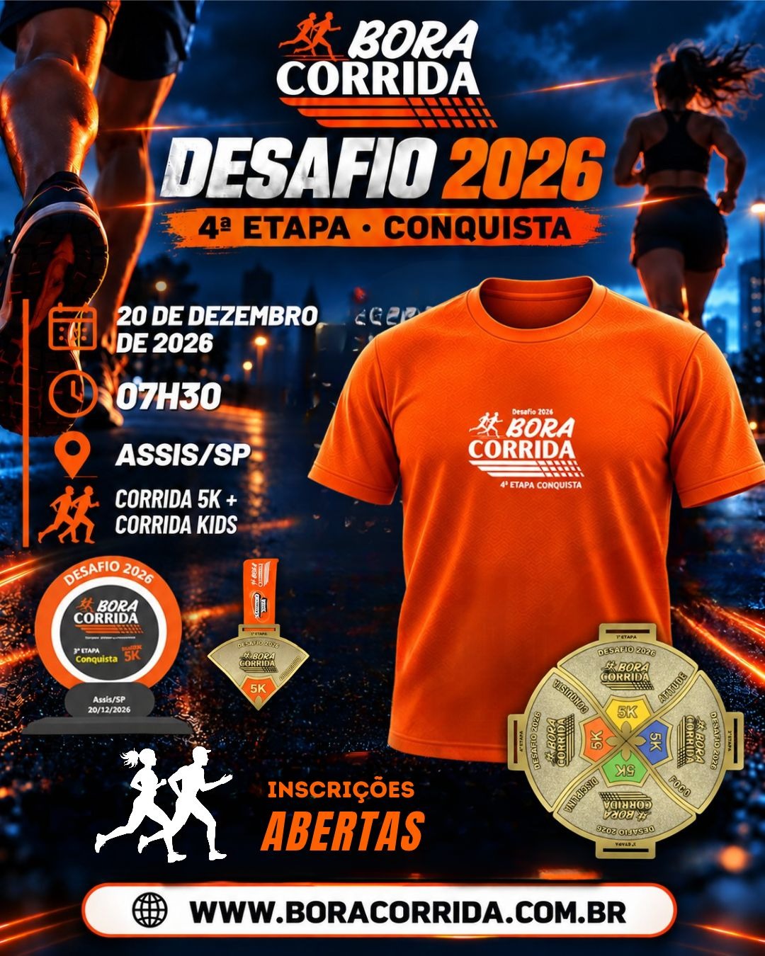 DESAFIO 2026 BORA CORRIDA 4ª ETAPA CONQUISTA