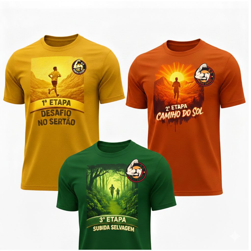 1º CIRCUITO BS OFF ROAD 5KM - 3ª ETAPA DESAFIO NO SERTÃO - ARENA PORTAL 2 ÁGUA DA PINGA - Camiseta