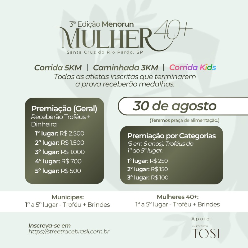 3ª MENORUN CORRIDA DAS MUSAS