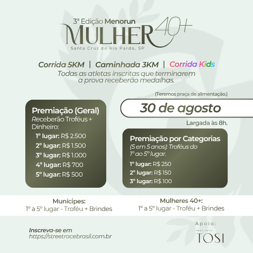 3ª MENORUN CORRIDA DAS MUSAS