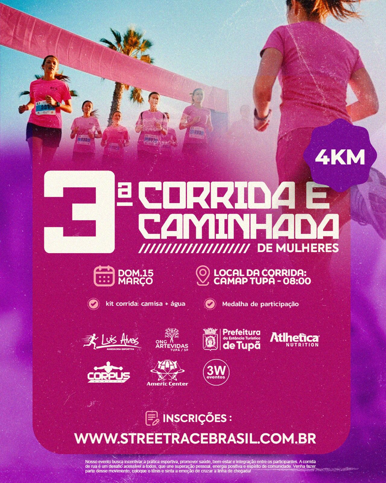 3ª CORRIDA E CAMINHADA DA MULHER