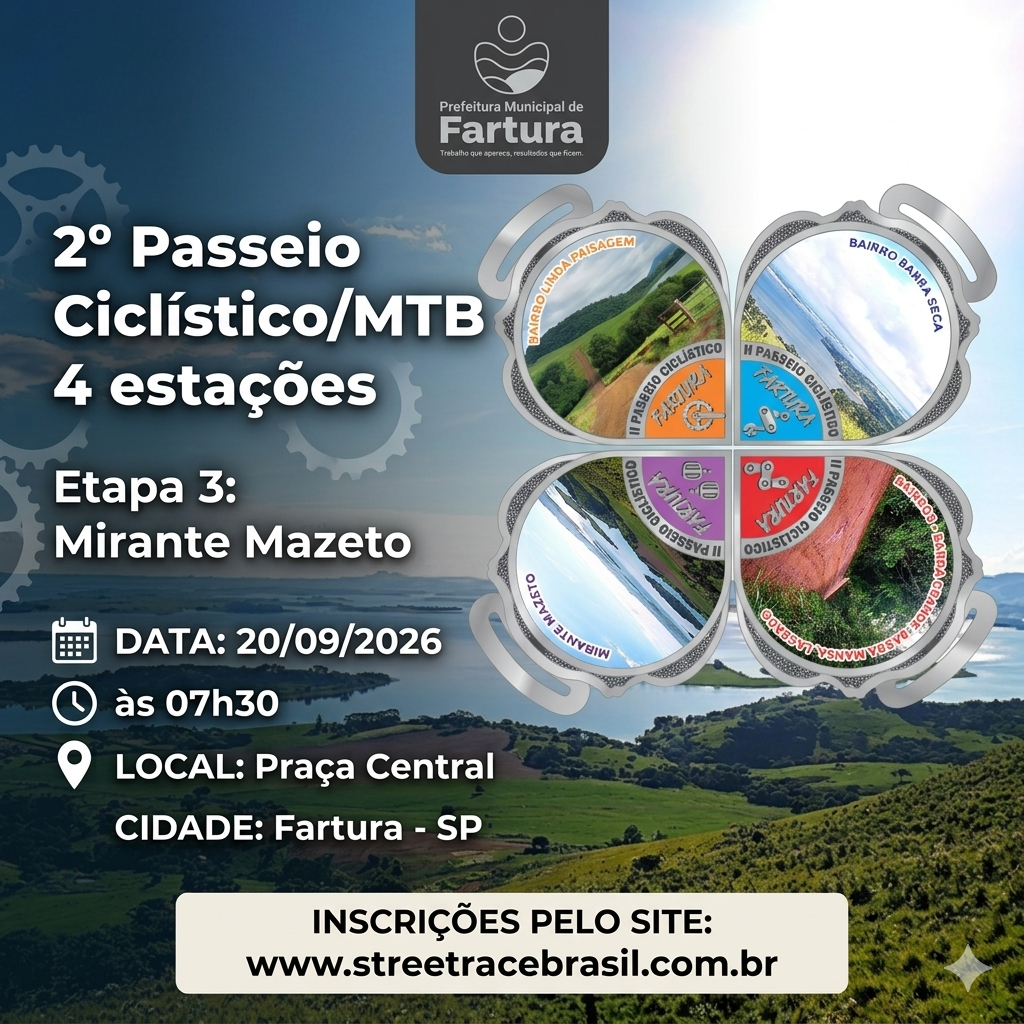 II PASSEIO CICLÍSTICO 4 ESTAÇÕES - 3ª ETAPA PRIMAVERA - MIRANTE MAZETO