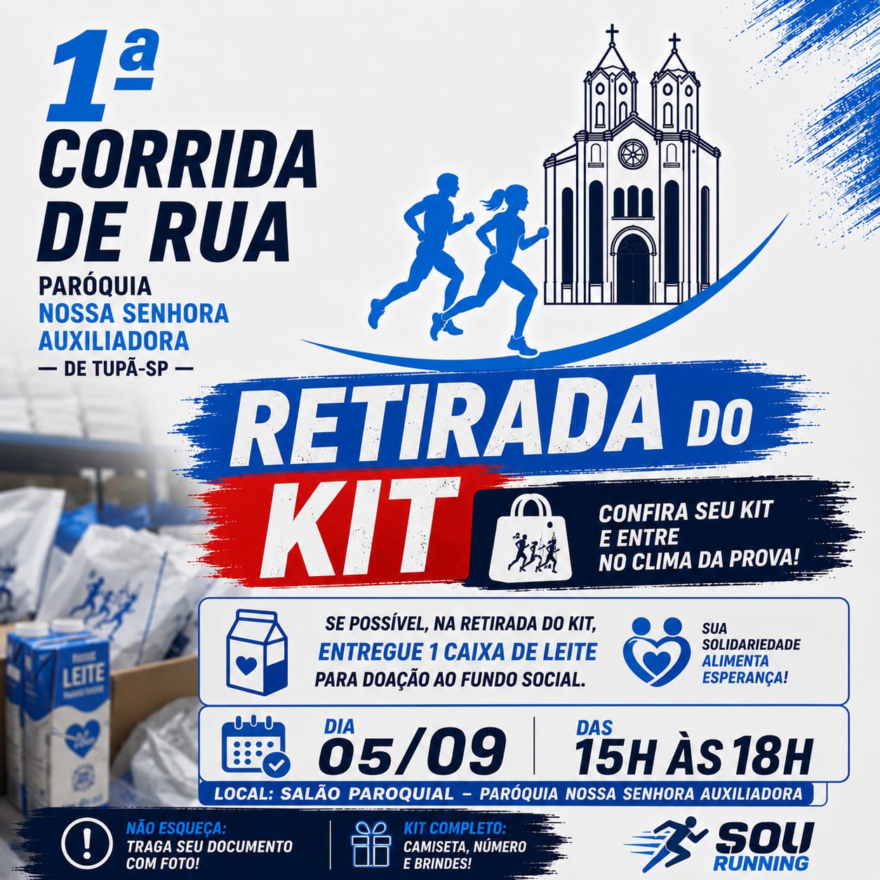 1ª CORRIDA DE RUA PARÓQUIA NOSSA SENHORA AUXILIADORA - Camiseta