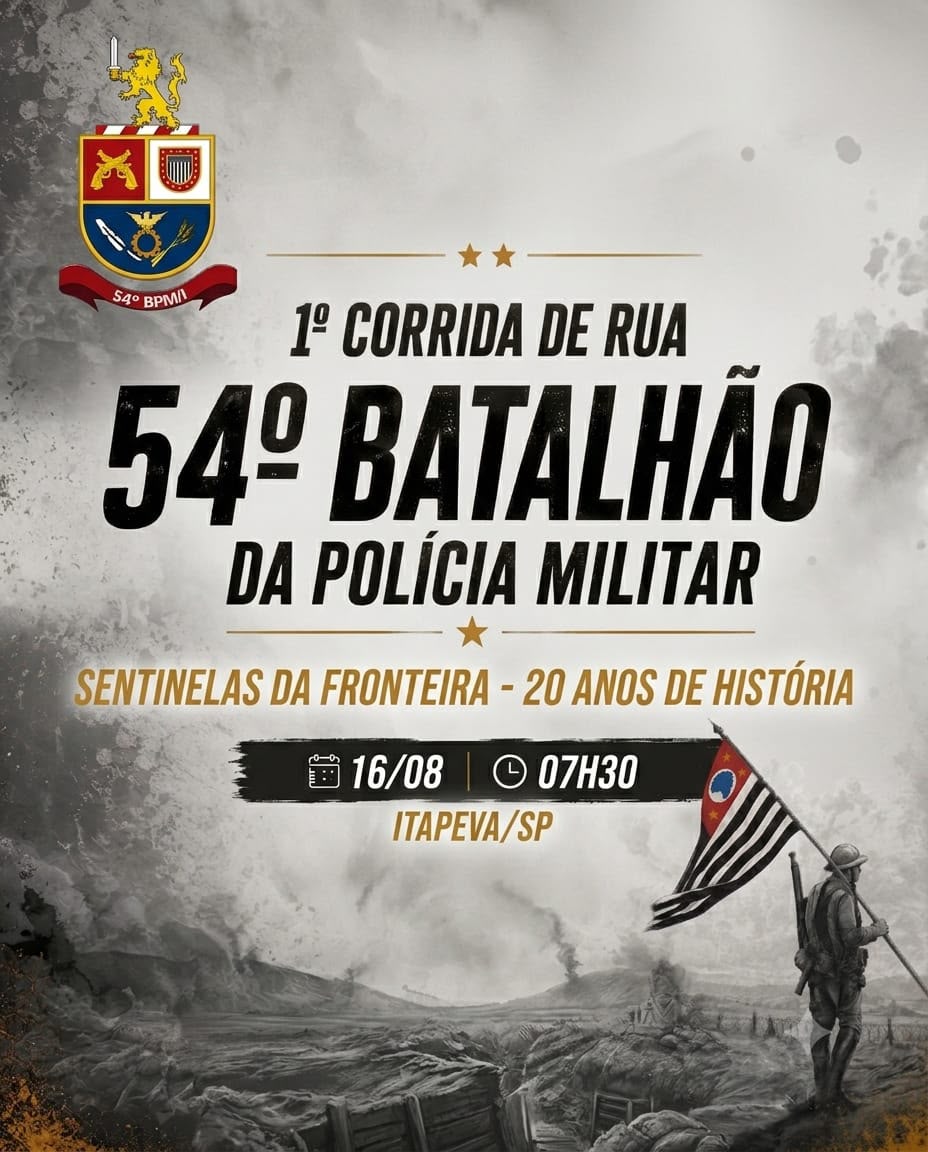 1ª CORRIDA DE RUA E CAMINHADA DO 54º BATALHÃO DA POLÍCIA MILITAR DO INTERIOR ITAPEVA
