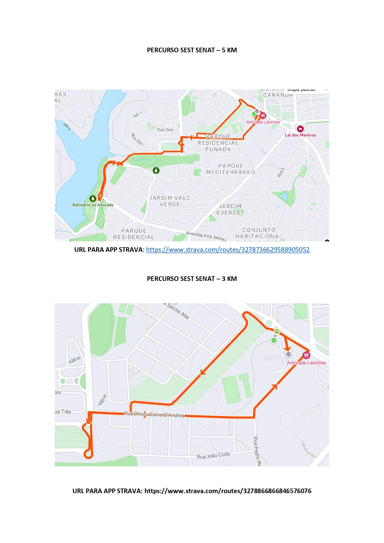 3ª CORRIDA E CAMINHADA SEST SENAT - Mapa