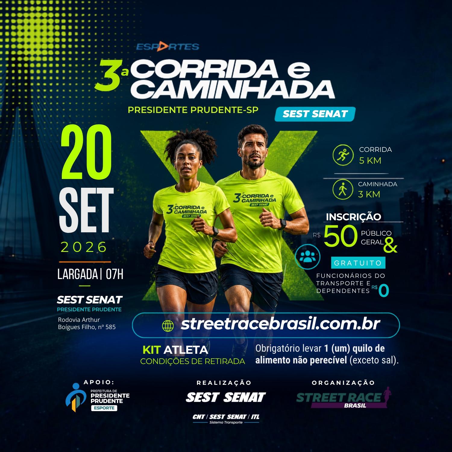 3ª CORRIDA E CAMINHADA SEST SENAT