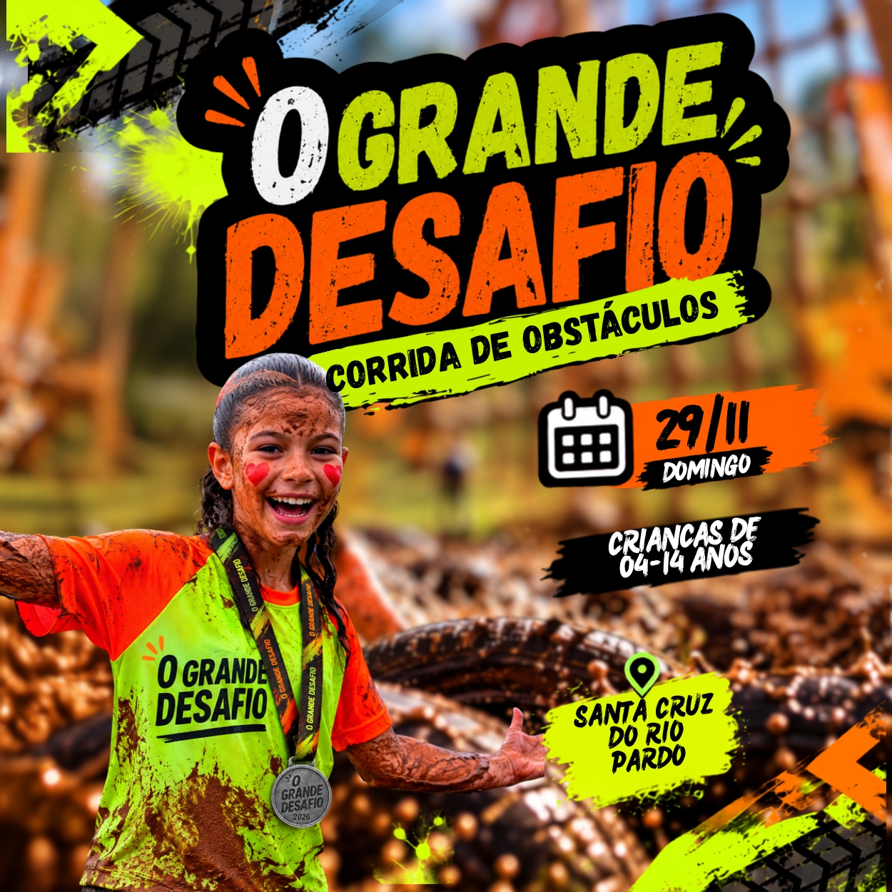 O GRANDE DESAFIO  - CORRIDA DE OBSTÁCULOS NA LAMA