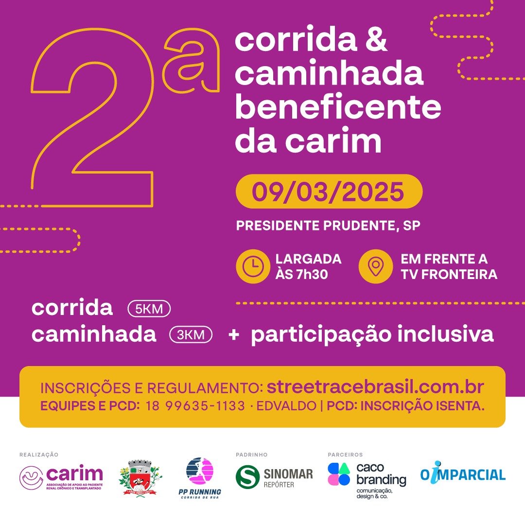 2ª CORRIDA & CAMINHADA BENEFICENTE DA CARIM