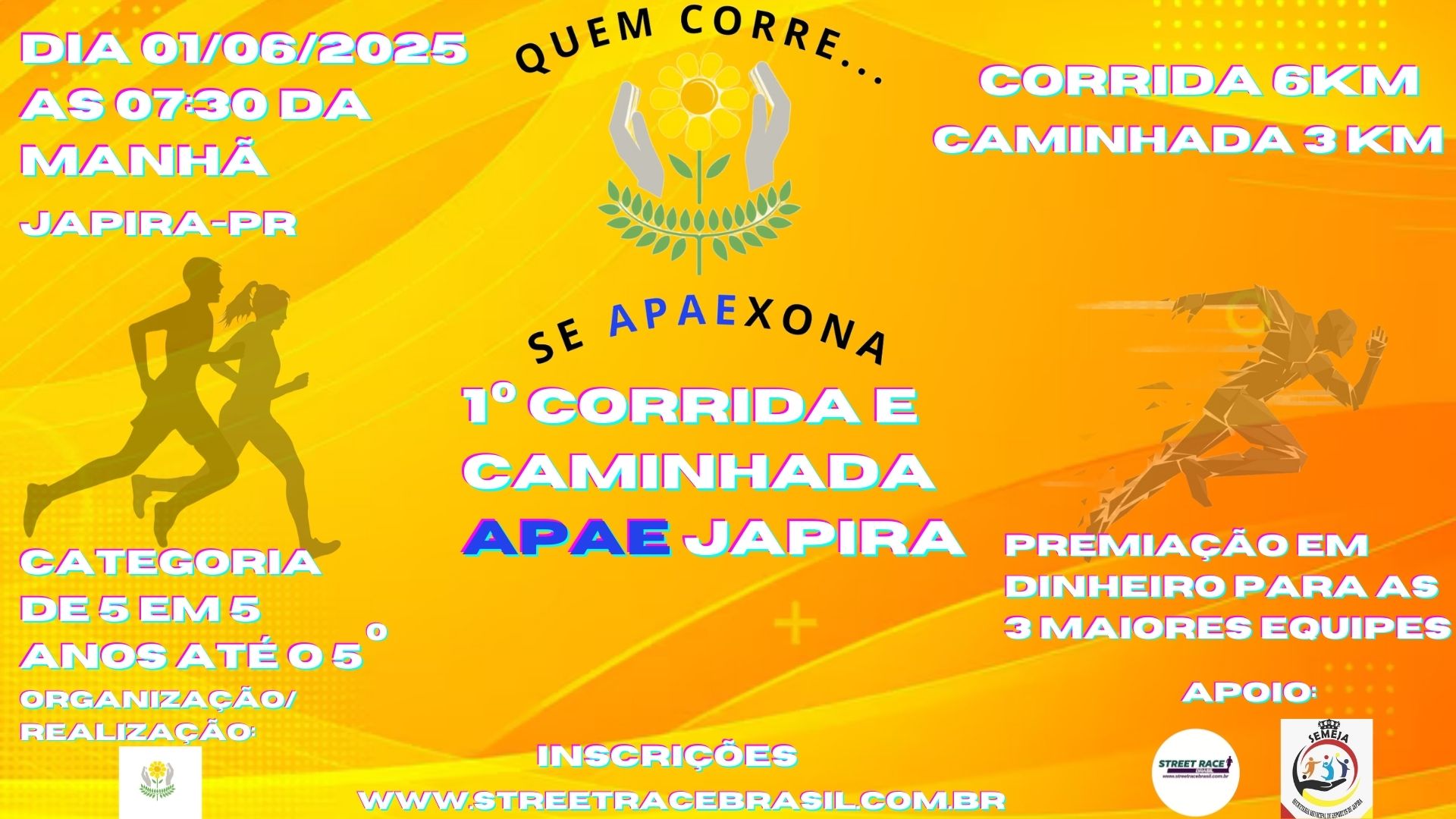 1° CORRIDA E CAMINHADA APAE JAPIRA