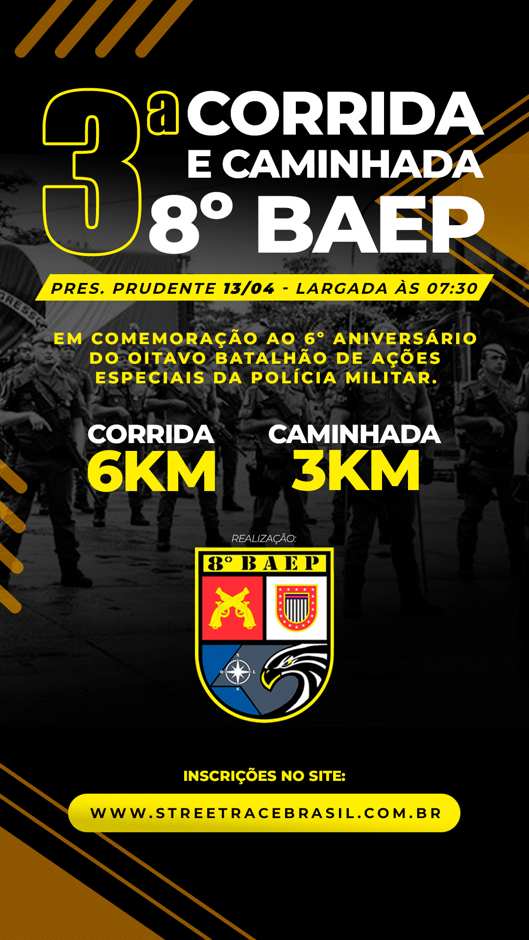 3º CORRIDA E CAMINHADA 8º BAEP